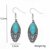 Tibet Trendy Stone Owl Anchor Elephant Tower Drop Earrings Jewelry For Woman
