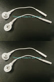 4 Electrode Lead Wire Pin to Snap Adapters for Tens Massagers Estim