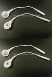 4 Electrode Lead Wire Pin to Snap Adapters for Tens Massagers Estim