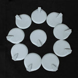 10 Rubber Reusable Replacement Electrode Pads 9.5cm round For Microcurrent Tens